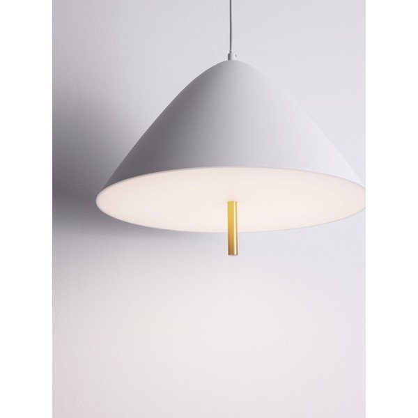 Biele kovové LED závesné svietidlo s kovovým tienidlom ø 40 cm Oros – Nova Luce-image-1