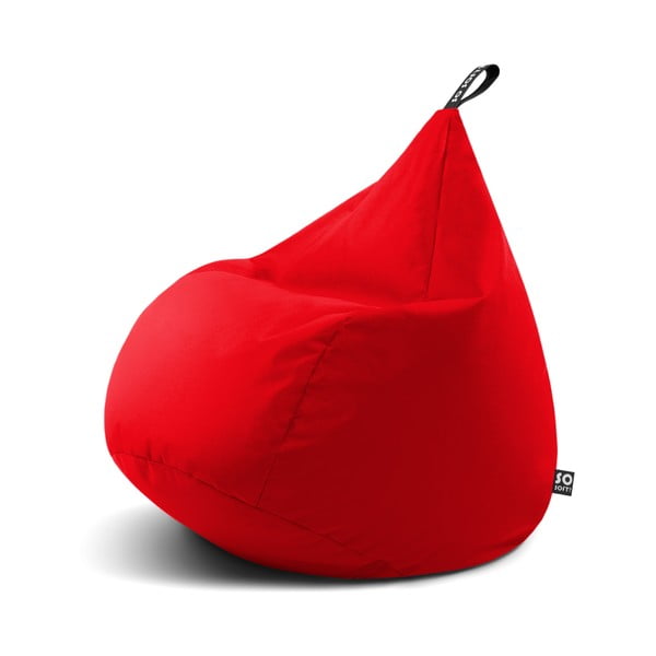 Červený detský sedací vak Drop M – So Soft?