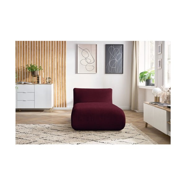 Vínovočervený menčestrový modul pohovky Lecomte - Bobochic Paris-image-4