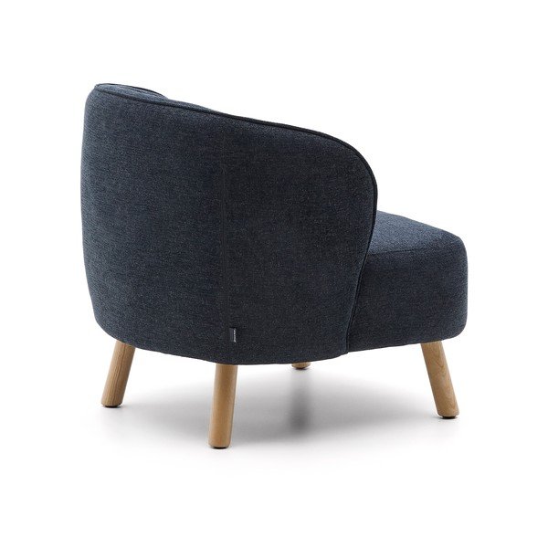 Ženilkové kreslo sivomodré Ulit – Kave Home-image-4