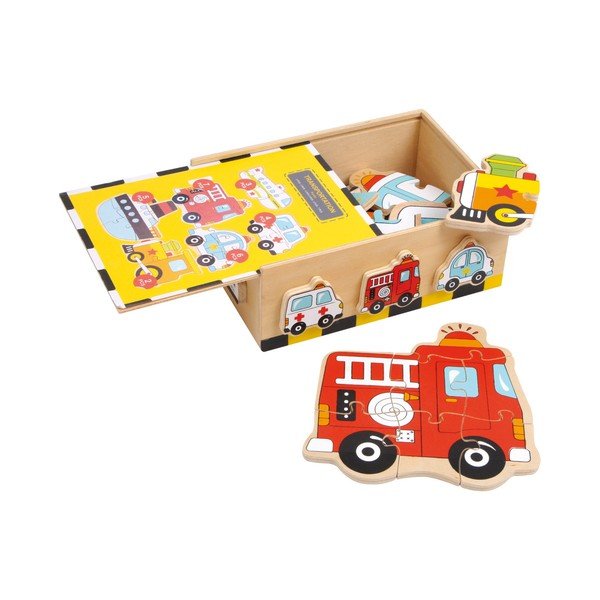 Drevené puzzle Legler Vehicles