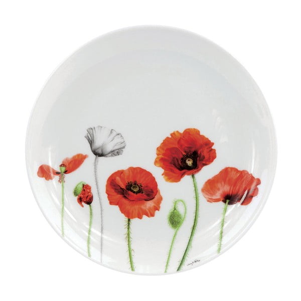 Dezertný tanier z kostného porcelánu Ashdene Poppies, ⌀ 15 cm