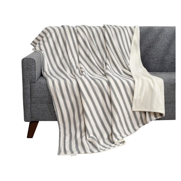 Biela/antracitová deka 150x190 cm Soren Wellsoft – Mijolnir