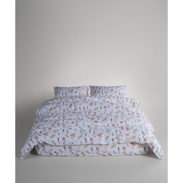 Biele obliečky na dvojlôžko/predĺžené z bavlny Renforcé 240x220 cm Floral Dance Autumn – Mila Home Luxury-image-2