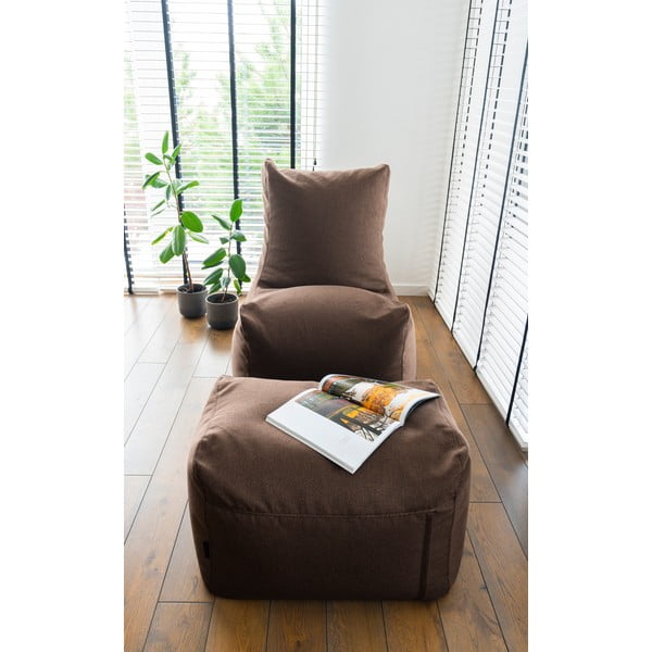 Svetlosivý sedací vak z textílie buklé Plus 70 Lounge – SLOWDOWN-image-1