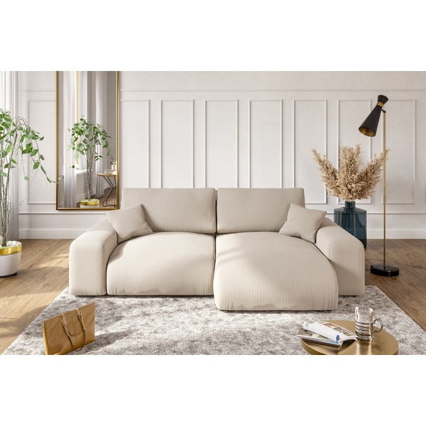 Béžová menčestrová rohová pohovka (variabilná) Justin – Ropez-image-4