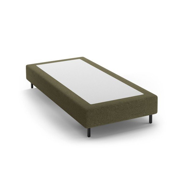 Zelená čalúnená jednolôžková posteľ bez čela 90x200 cm Whale – Micadoni 