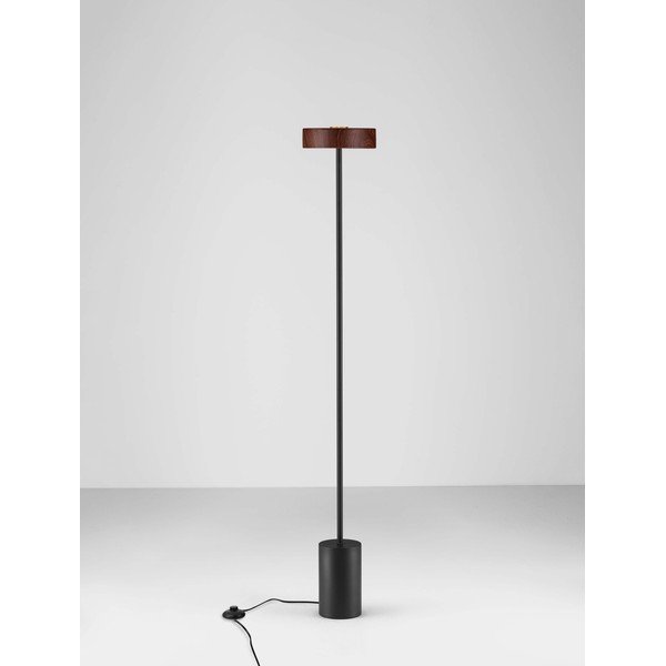 Čierna/v tmavo prírodnej farbe kovová LED stojacia lampa (výška  135 cm) Thea – Nova Luce-image-3