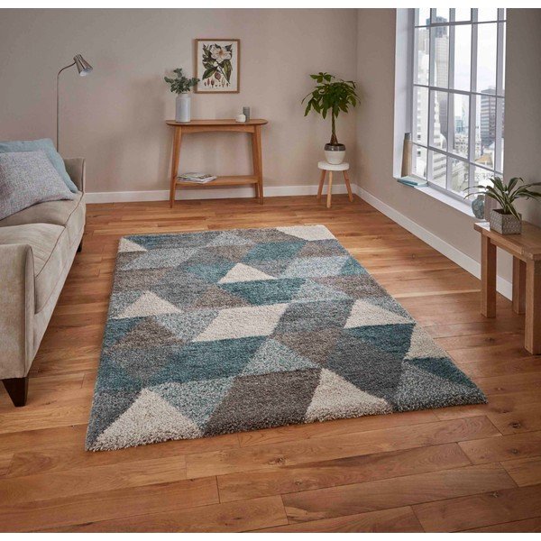 Sivo-modrý koberec Think Rugs Royal Nomadic Grey &Teal, 120 × 170 cm-image-1