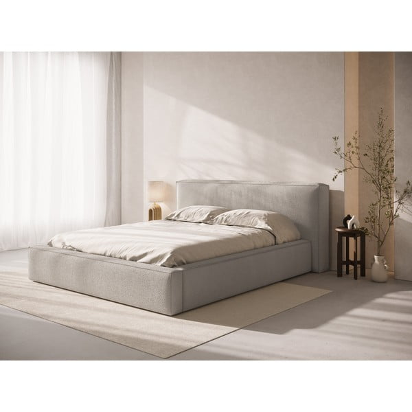 Svetlosivé čalúnené čelo postele 249x100 cm Olivia – Micadoni -image-1