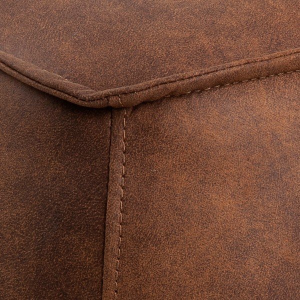 Koňakovohnedý puf z imitácie kože Actona Mie, 40 x 40 cm-image-2