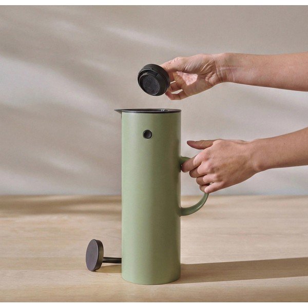 Zelená plastová termokanvica 1 l EM77 – Stelton-image-1