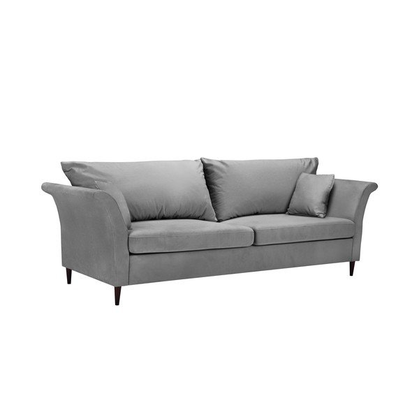 Svetlosivá rozkladacia pohovka s úložným priestorom Mazzini Sofas Pivoine-image-2