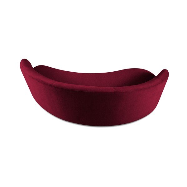 Bordová zamatová asymetrická pohovka Mazzini Sofas Debbie, ľavá-image-3