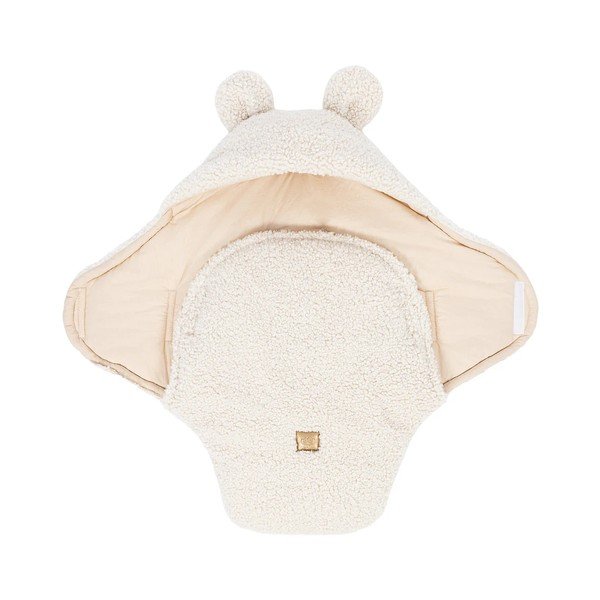 Krémová detská zavinovačka s baránkom 45x80 cm – Meowbaby-image-2