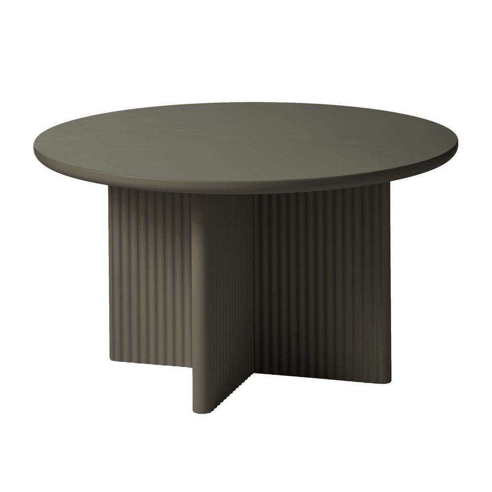 E-shop Khaki okrúhly konferenčný stolík ø 80 cm Palma – Unique Furniture