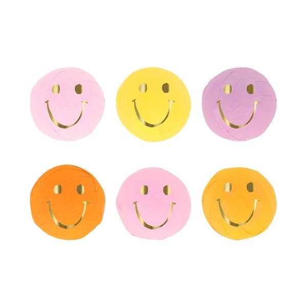 Párty doplnky v súprave 6 ks Happy Face Icons Surprise Balls – Meri Meri-image-2