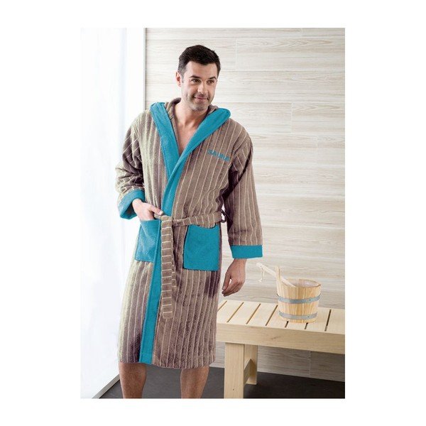 Pánsky župan Dressing Turquoise M-image-1