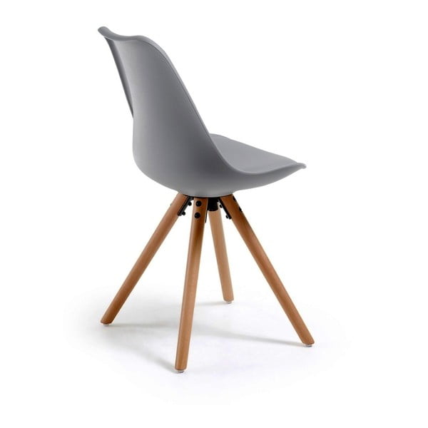 Sivá stolička s bukovými nohami Bonami Essentials Lumos-image-1