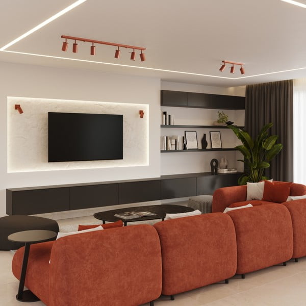 Bodové svietidlo v tehlovej farbe 6x81 cm Etna – Sollux-image-4