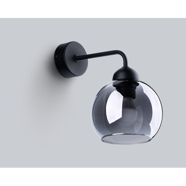 Čierne nástenné svietidlo ø 15 cm Grande – Sollux-image-3