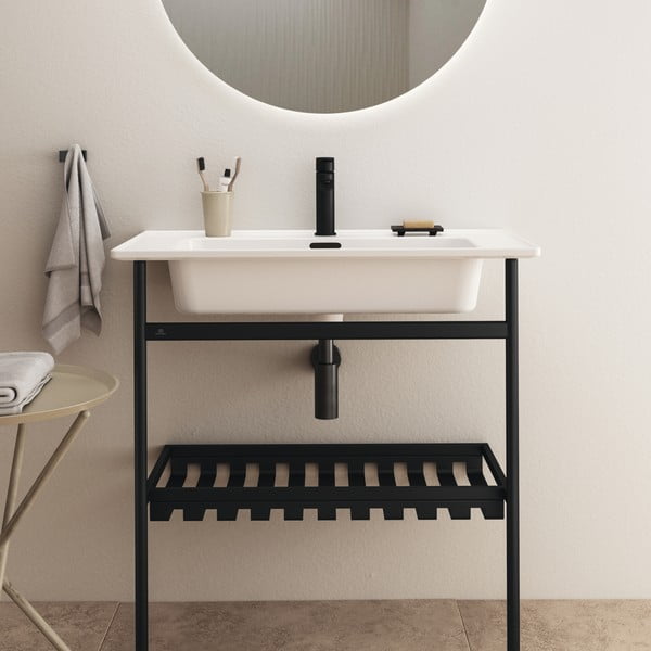 Čierny kovový podstavec pod umývadlo 76x84 cm Conca – Ideal Standard-image-3