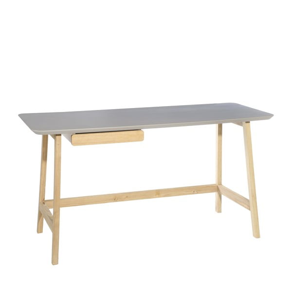 Sivý písací stôl Ixia Nórdico