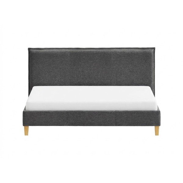 Tmavosivá čalúnená dvojlôžková posteľ s roštom 180x200 cm Tina – Ropez-image-2