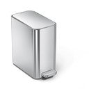 Nášľapný oceľový odpadkový kôš v matne striebornej farbe 5 l – simplehuman