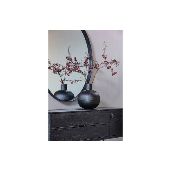 Kovová váza v čiernom dekore WOOOD Pixie-image-2