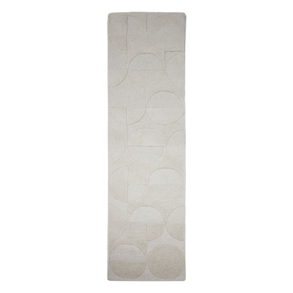 E-shop Slonovinový ručne tkaný vlnený behúň 60x230 cm Gigi – Flair Rugs