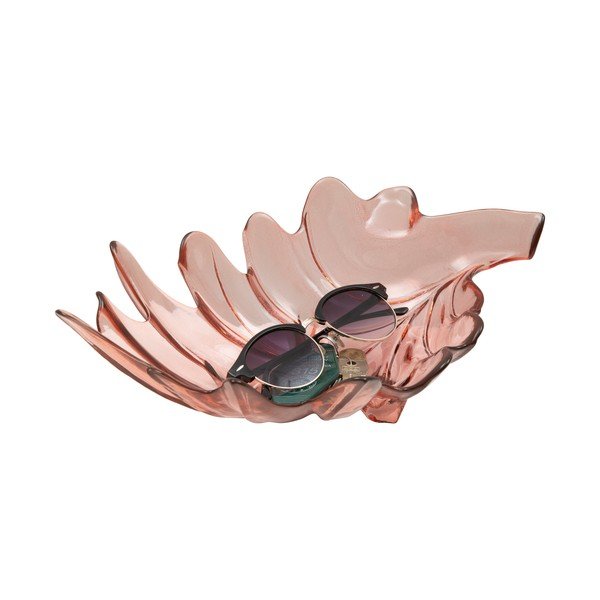 Ružová miska z recyklovaného skla Mauro Ferretti Leaf, 33 × 20 cm-image-4