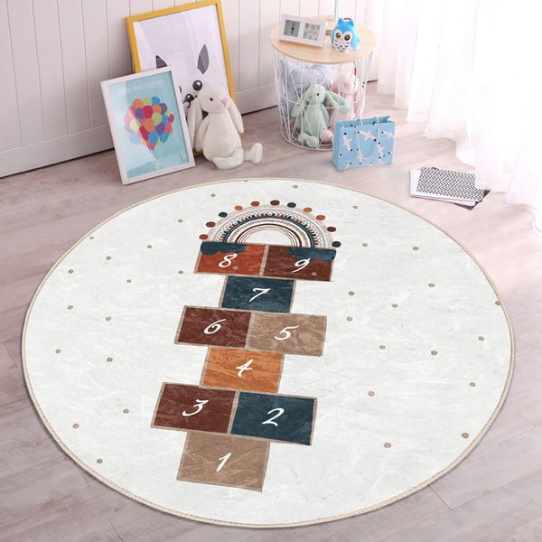 Krémovobiely detský koberec ø 100 cm Comfort – Mila Home-image-3