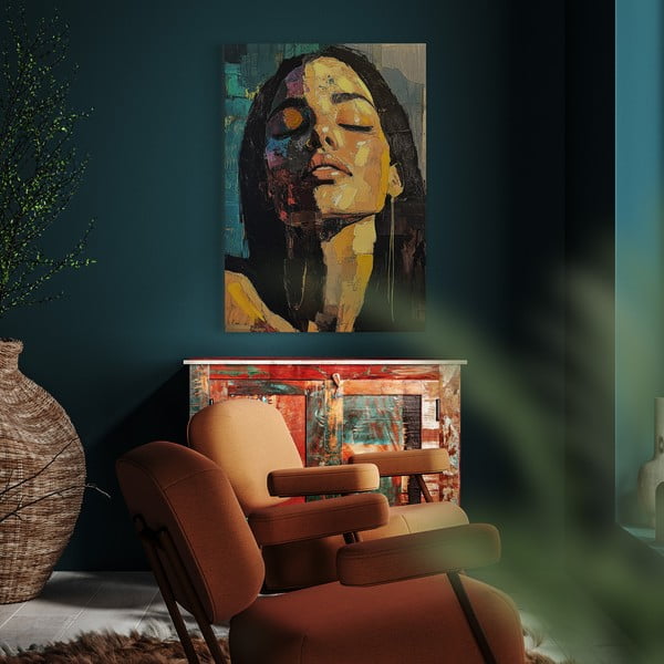 Obraz s ručne maľovanými prvkami 70x100 cm Vivian – Styler-image-1