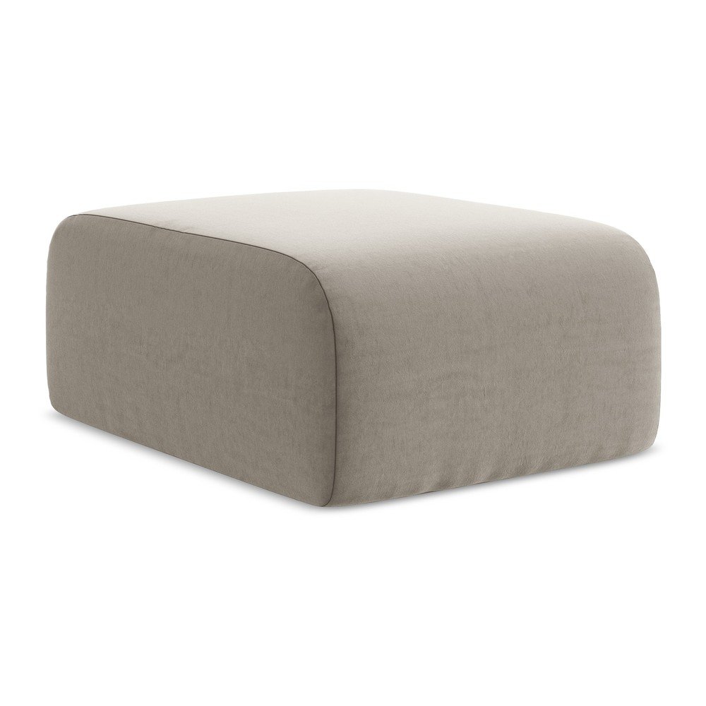 Svetlohnedá zamatová podnožka Lani – Makamii