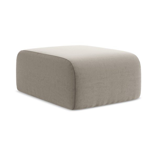 Svetlohnedá zamatová podnožka Lani – Makamii