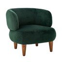 Tmavozelené zamatové kreslo ušiak Ruperta – Bloomingville