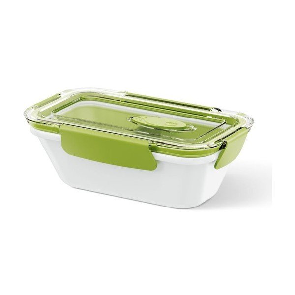 Krabička na potraviny Rectangular White/Green, 0,5 l-image-1