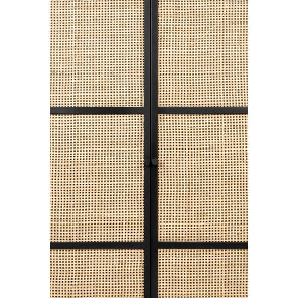 Čierna ratanová vysoká komoda 70x145 cm Guuji - White Label-image-4