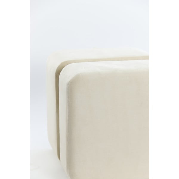 Krémový zamatový taburet Piazza – Light & Living-image-4
