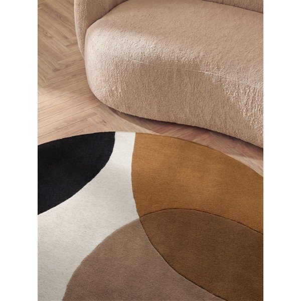 Koňakovohnedý vlnený okrúhly koberec ø 200 cm Ruvia – Villeroy&Boch-image-4