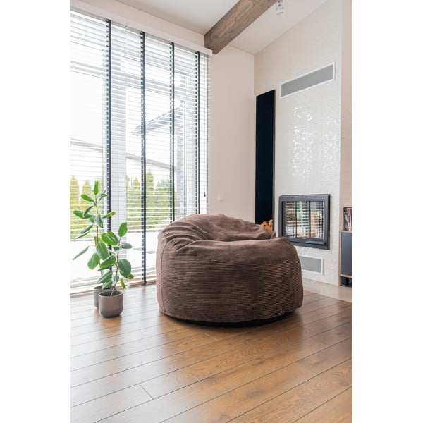 Svetlosivý menčestrový detský sedací vak Om 85 – SLOWDOWN-image-1