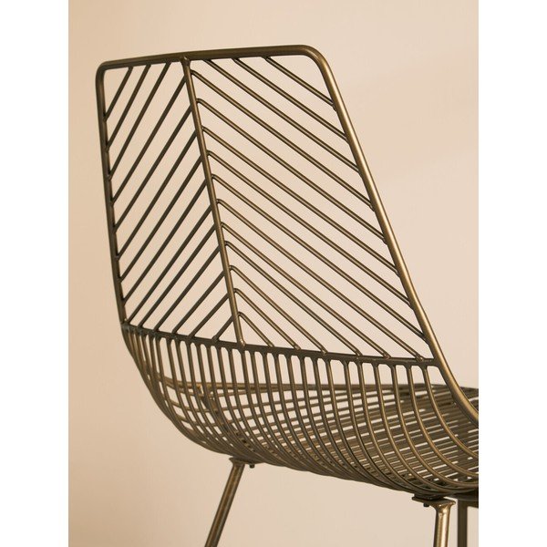 Kovová jedálenská stolička v bronzovej farbe District – Premier Housewares-image-4