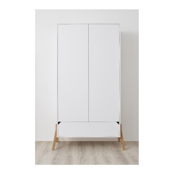 Biela dvojdverová šatníková skriňa BELLAMY Lotta-image-3