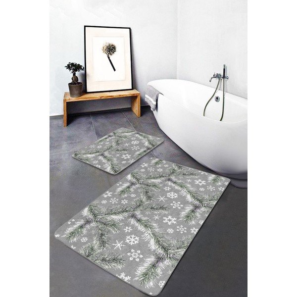 Sivé kúpeľňové predložky v súprave 2 ks 60x100 cm – Mila Home-image-1