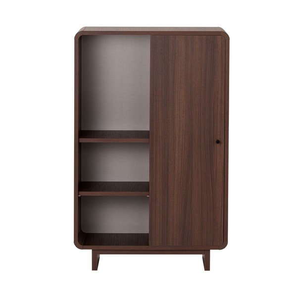 Skrinka v dekore orecha v tmavo prírodnej farbe 70x110x34 cm Torina – Nordure-image-4