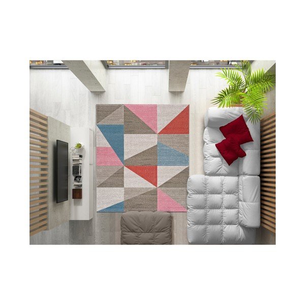 Koberec vhodný aj do exteriéru Universal Fusion Grisso Rojo, 80 × 150 cm-image-1