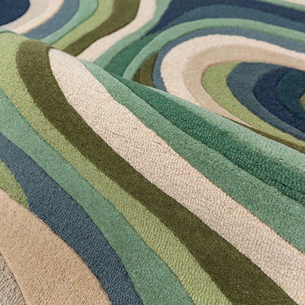 Zelený ručne tkaný vlnený koberec 200x290 cm Envy Wool – Flair Rugs-image-2