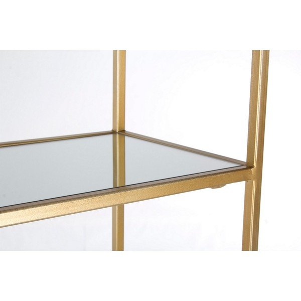 Oceľová knižnica v zlatej farbe 66x176x25,5 cm Elenor – Bizzotto-image-2