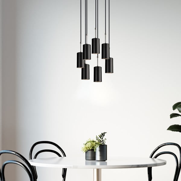 Čierne závesné svietidlo Squid Lighting Geo, výška 120 cm-image-2